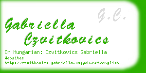 gabriella czvitkovics business card